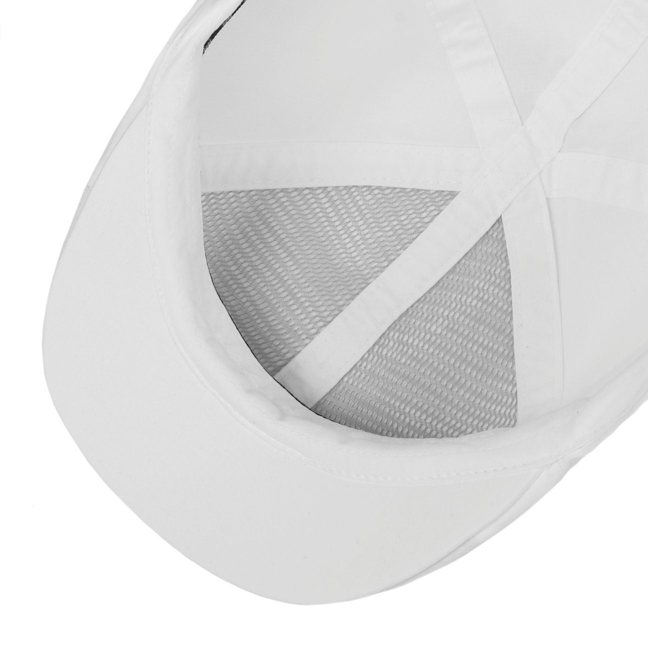 Flatcap (1-St) Schirm Cap mit Stetson Flat weiß