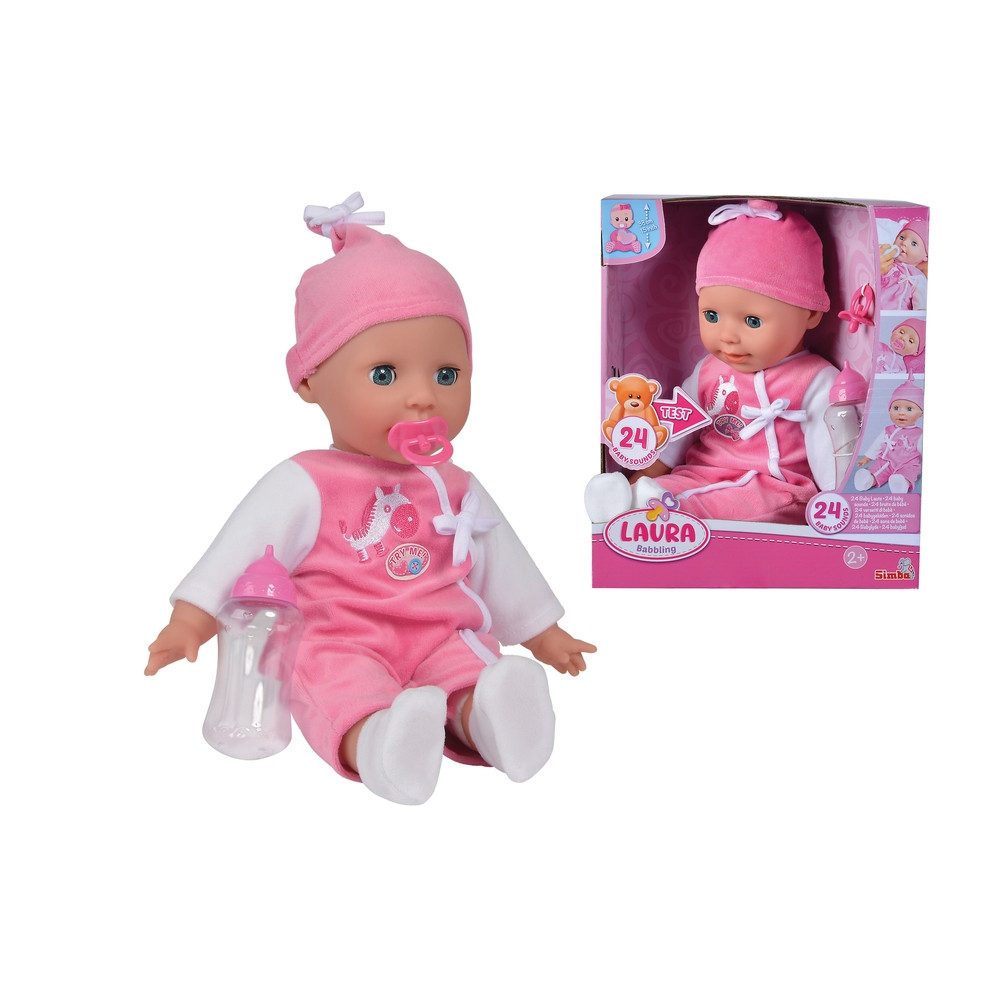 Simba Dickie Anziehpuppe Dickie TOYS Puppe Laura Babysprache 38cm