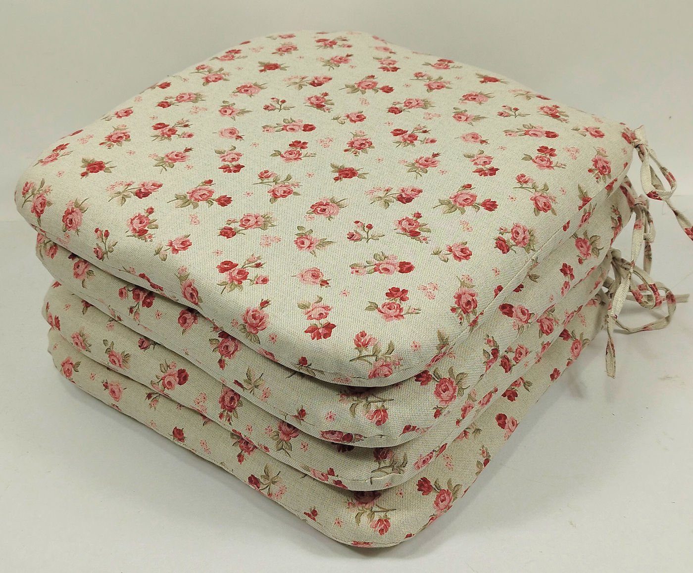 Rattani Sitzkissen Sitzkissen Stuhlkissen Billy 40 x 40 cm Rose, Set 4  günstig online kaufen