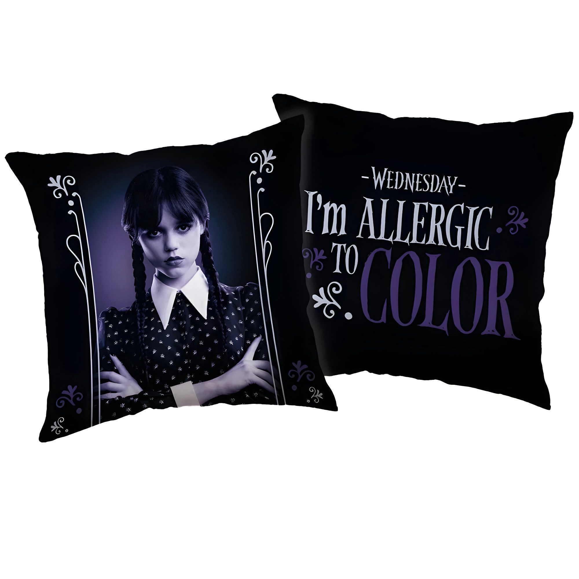 Wednesday Dekokissen Netflix Wednesday Adams Kissen Dekokissen Cushion 40x40x7 cm