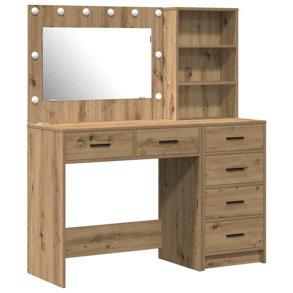 vidaXL Schminktisch Schminktisch mit Regal Braun 78,5 x 41 x 135 cm Holzwer günstig online kaufen