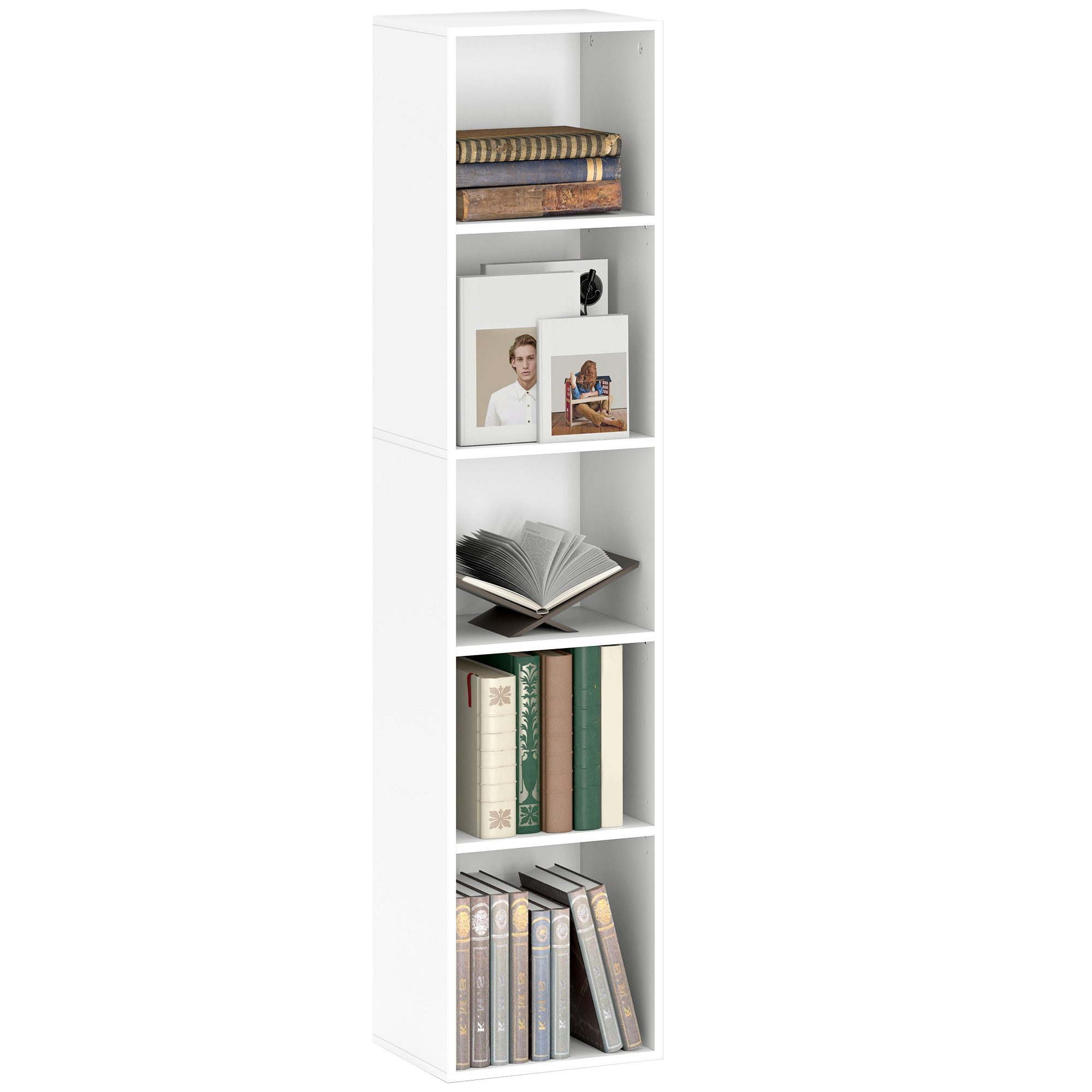 HOMCOM Bücherregal freistehendes Standregal mit verstellbaren günstig online kaufen