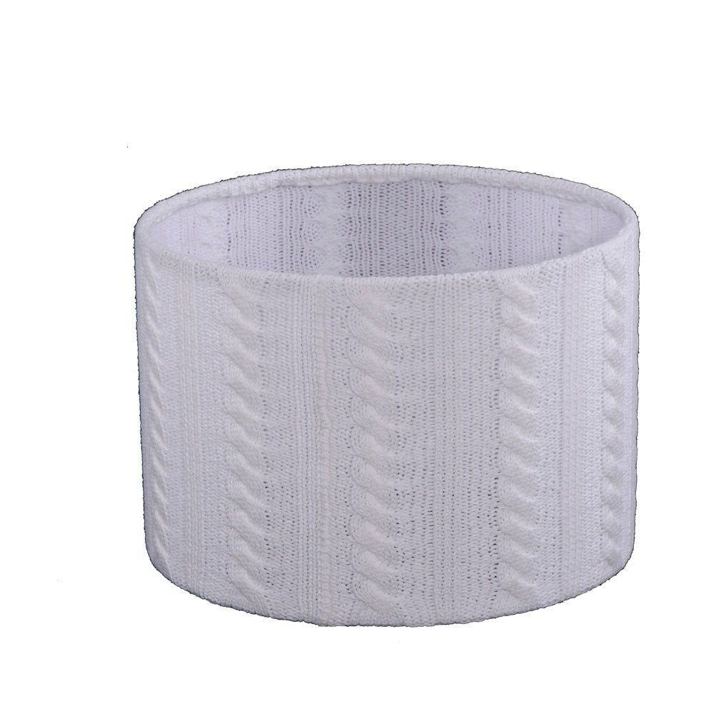 Dirk Davids Leuchten GmbH Lampenschirm Lampenschirm Zylinder NORWAY Gestrickt Weiß TL 30-30-20