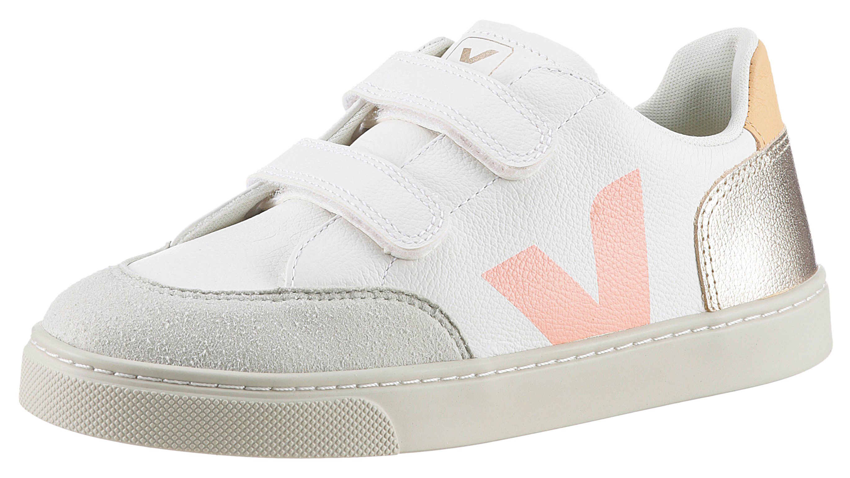 VEJA SMALL V-12 Sneaker Klettschuh, Court Sneaker, Retro Sneaker mit seitlichem V-Logo