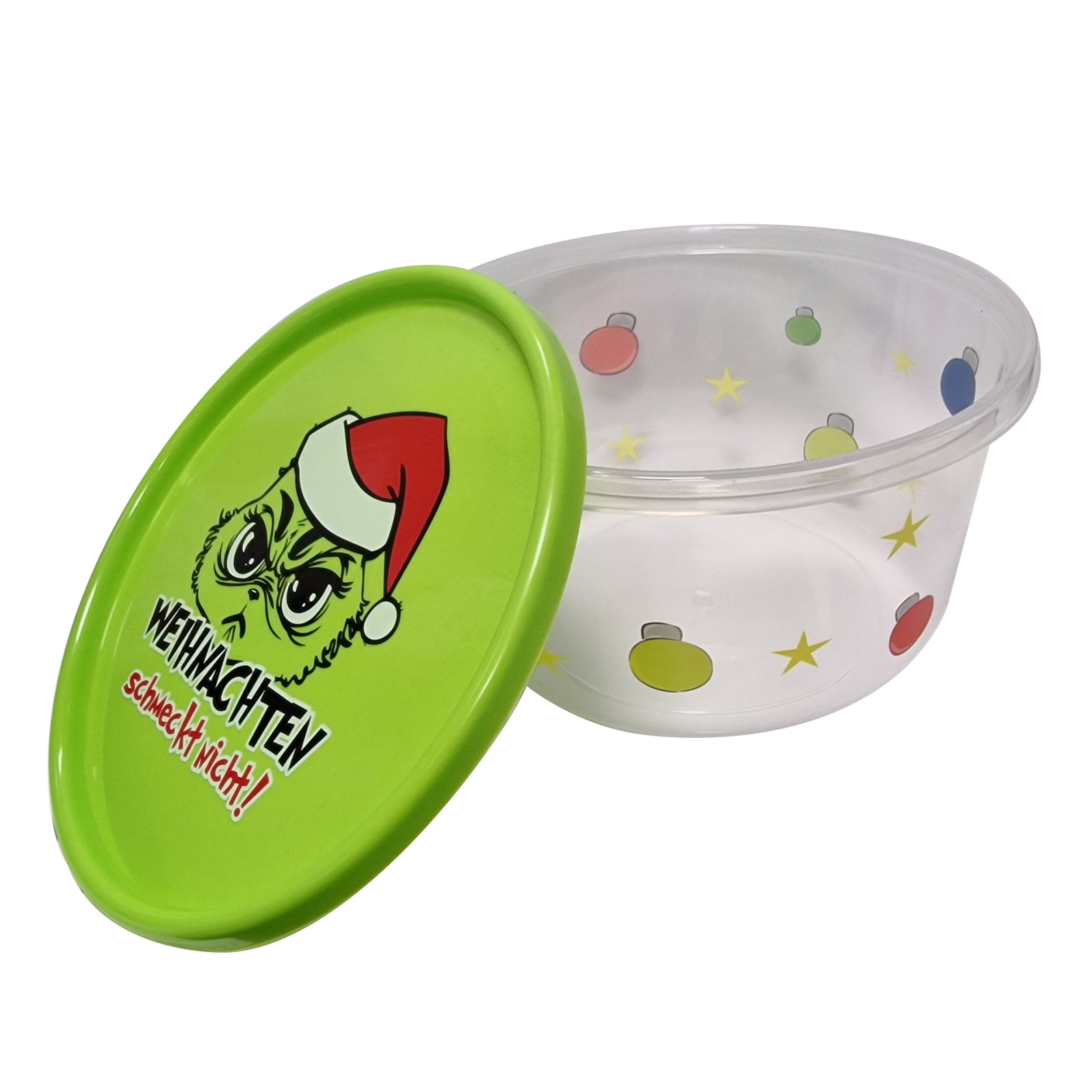 TOPCENT Gebäckschale Muffel Vorratsdose Weihnachten 1,8 l "Weihnachten schmeckt nicht!"