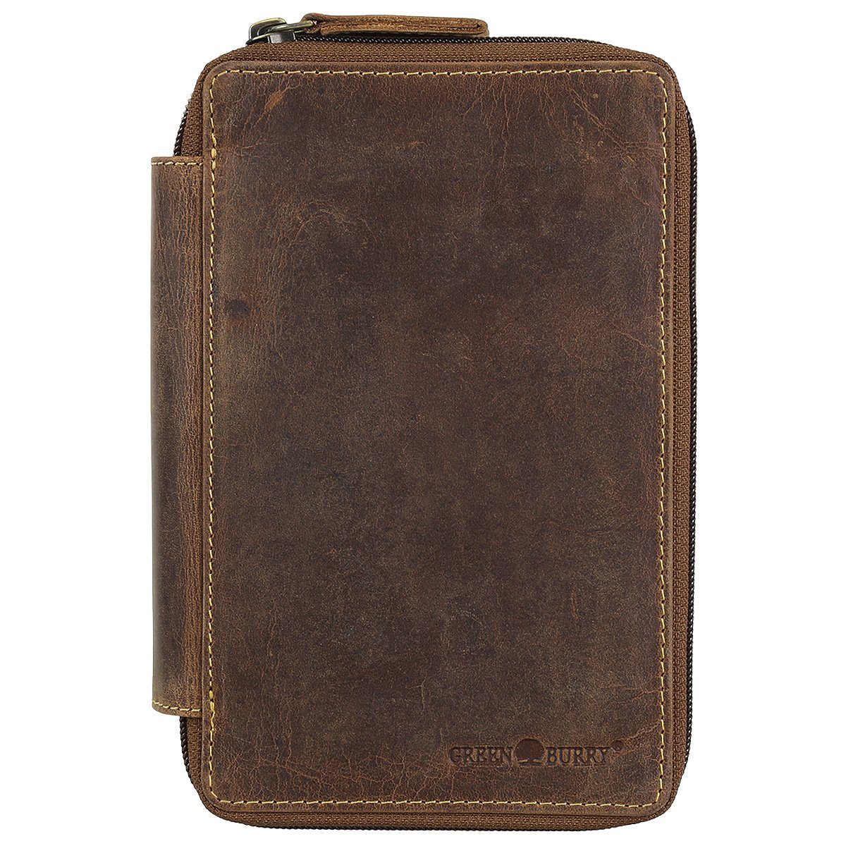 Greenburry Federmäppchen Vintage Leder Stifteetui Federmäppchen günstig online kaufen