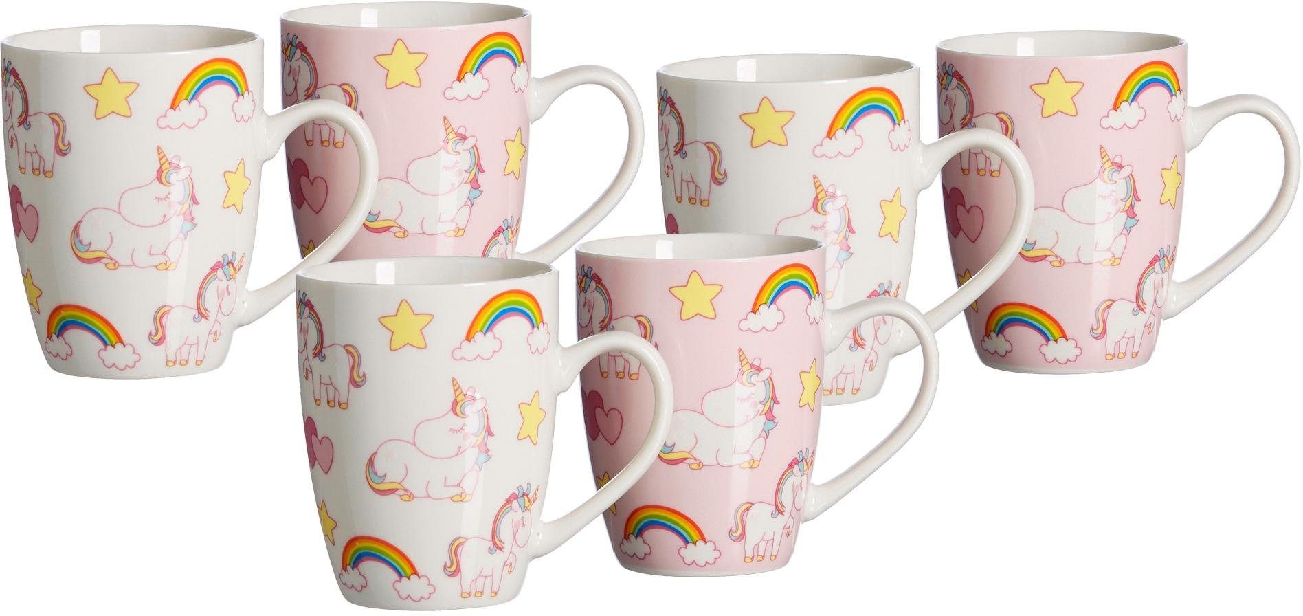Ritzenhoff & Breker Becher Unicorn, 6-tlg., Porzellan, 6-teilig