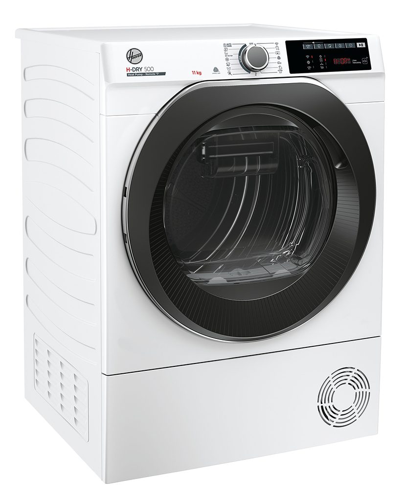 Hoover Wärmepumpentrockner H-DRY500 NDEH11A2TCBEXS-S, 11 kg, AquaVision-System, Wolle-Programm, Wärmepumpen-Technologie, 5D-Display