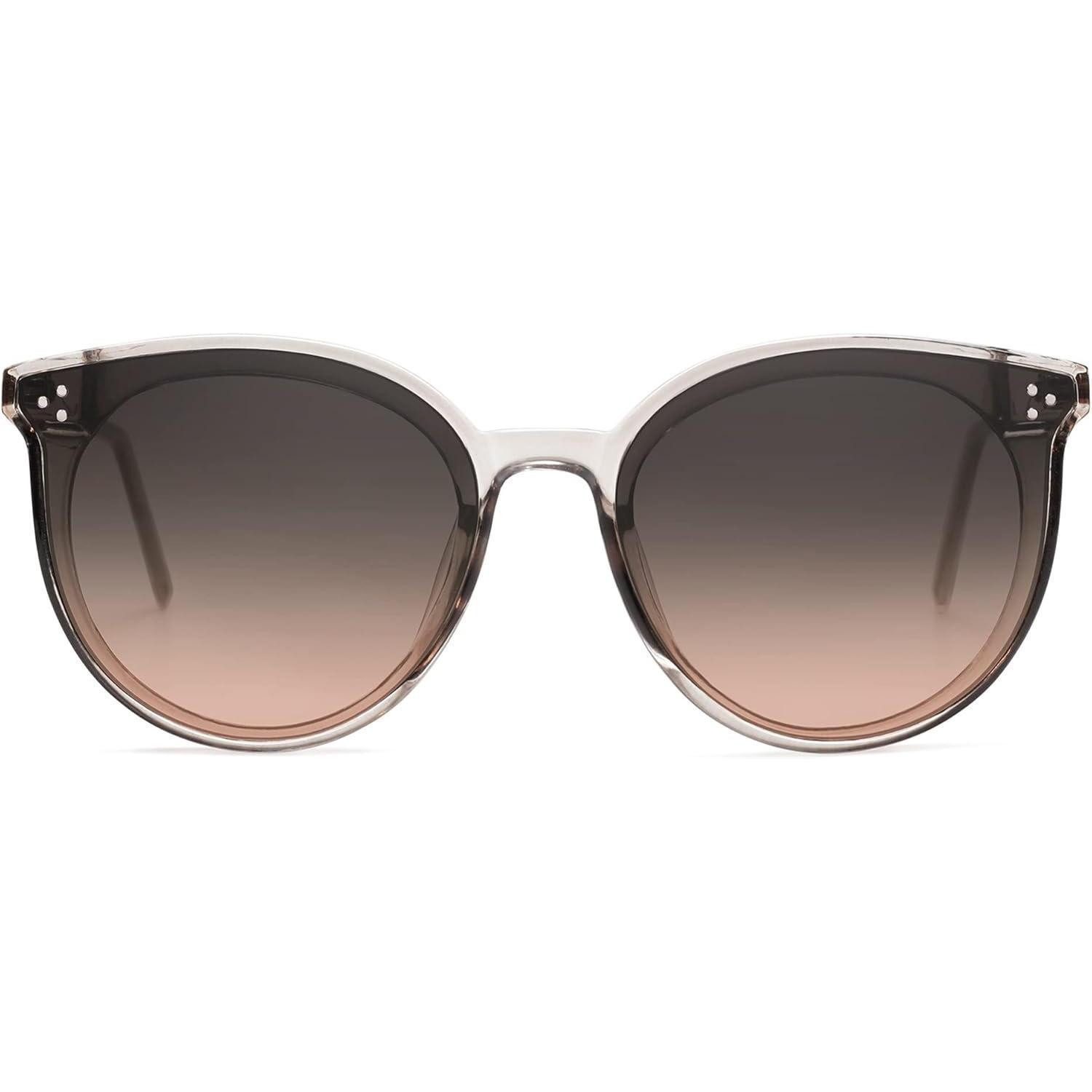 LuxusKollektion Retrosonnenbrille Sonnenbrille Damen Cateye Übergroß UV400 Klar Grau Gradient Braun