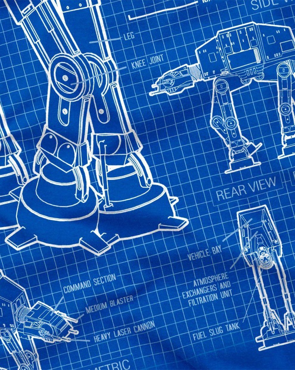 style3 T-Shirt AT-AT blaupause walker star krieg wars imperium der sterne v günstig online kaufen