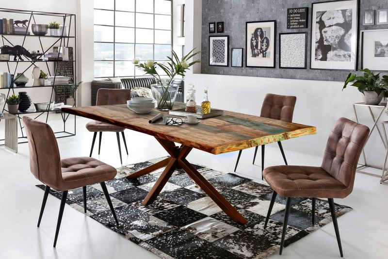 SIT Esstisch Tops&Tables, mit Tischplatte aus Altholz mit Farbresten