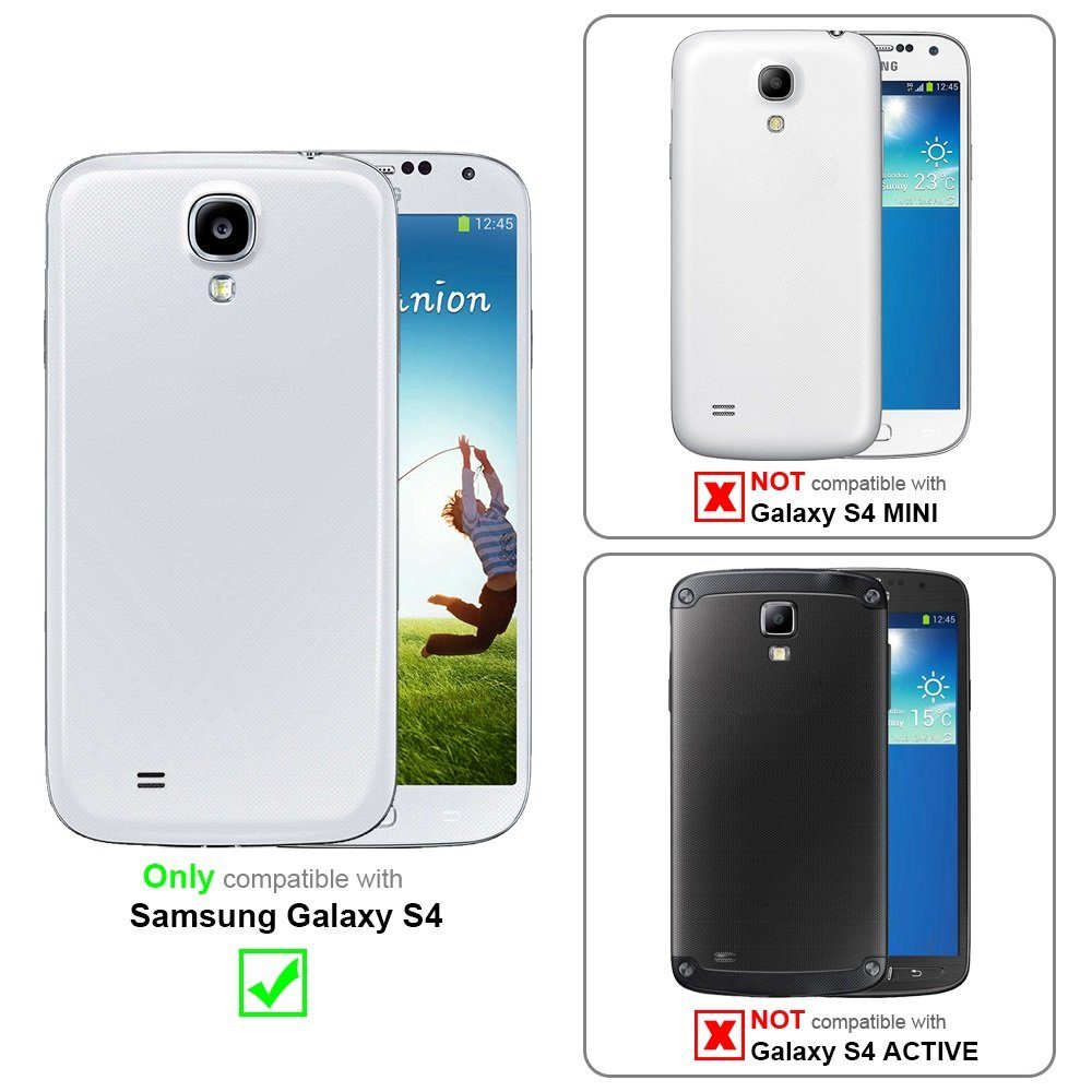 Cadorabo Handyhülle für Samsung Galaxy S4 Hülle Samsung Galaxy S4, Hülle Schutzhülle mit Standfunktion, Magnetverschluss und Kartenfach