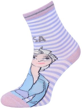 Sarcia.eu Haussocken DISNEY Anna und Elsa FROZEN DIE EISKÖNIGIN Lange Socken - 3 Paar