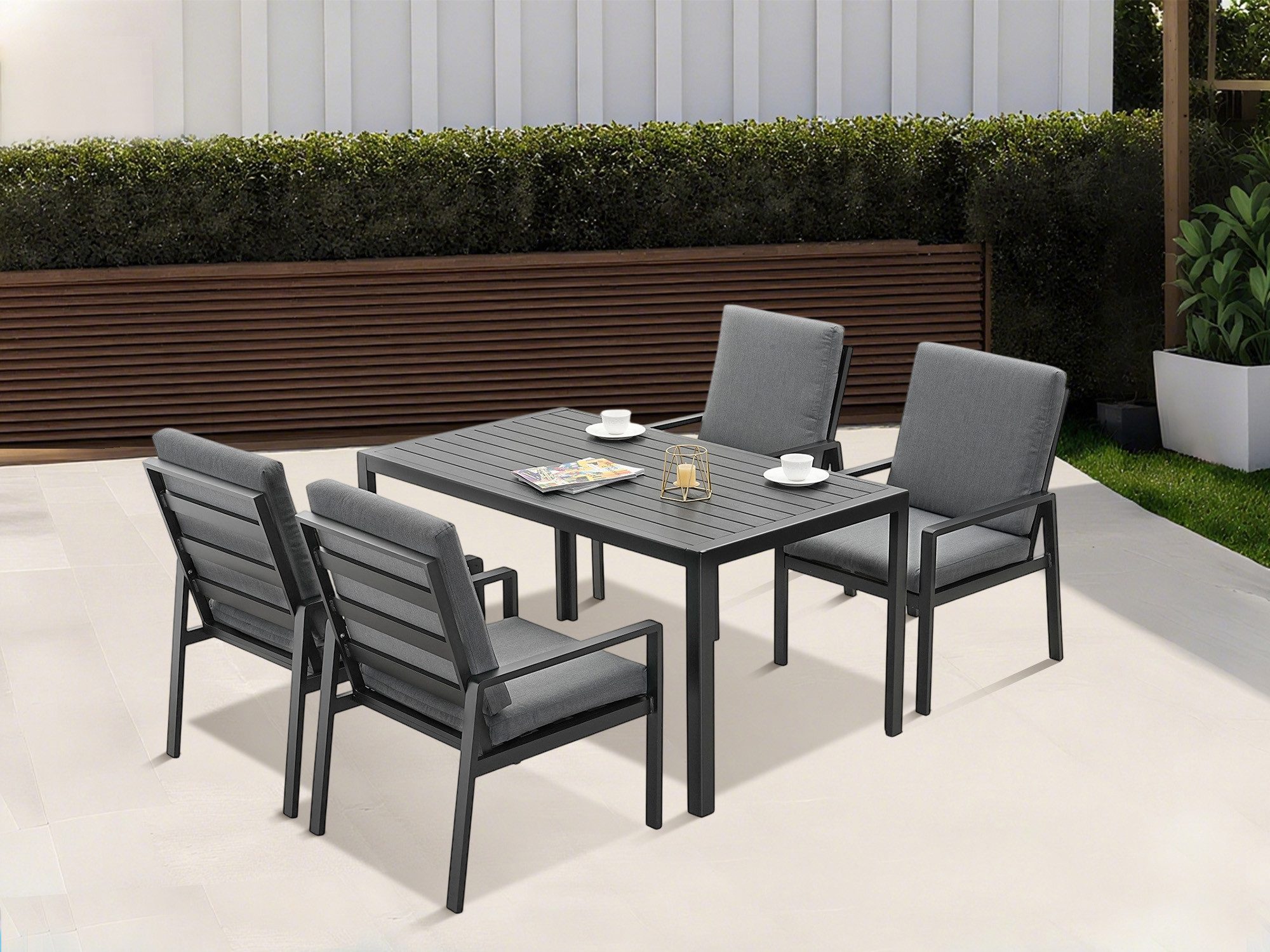 MeXo Gartenlounge-Set Lounge Gartenmöbelset Aluminium, (Garten günstig online kaufen
