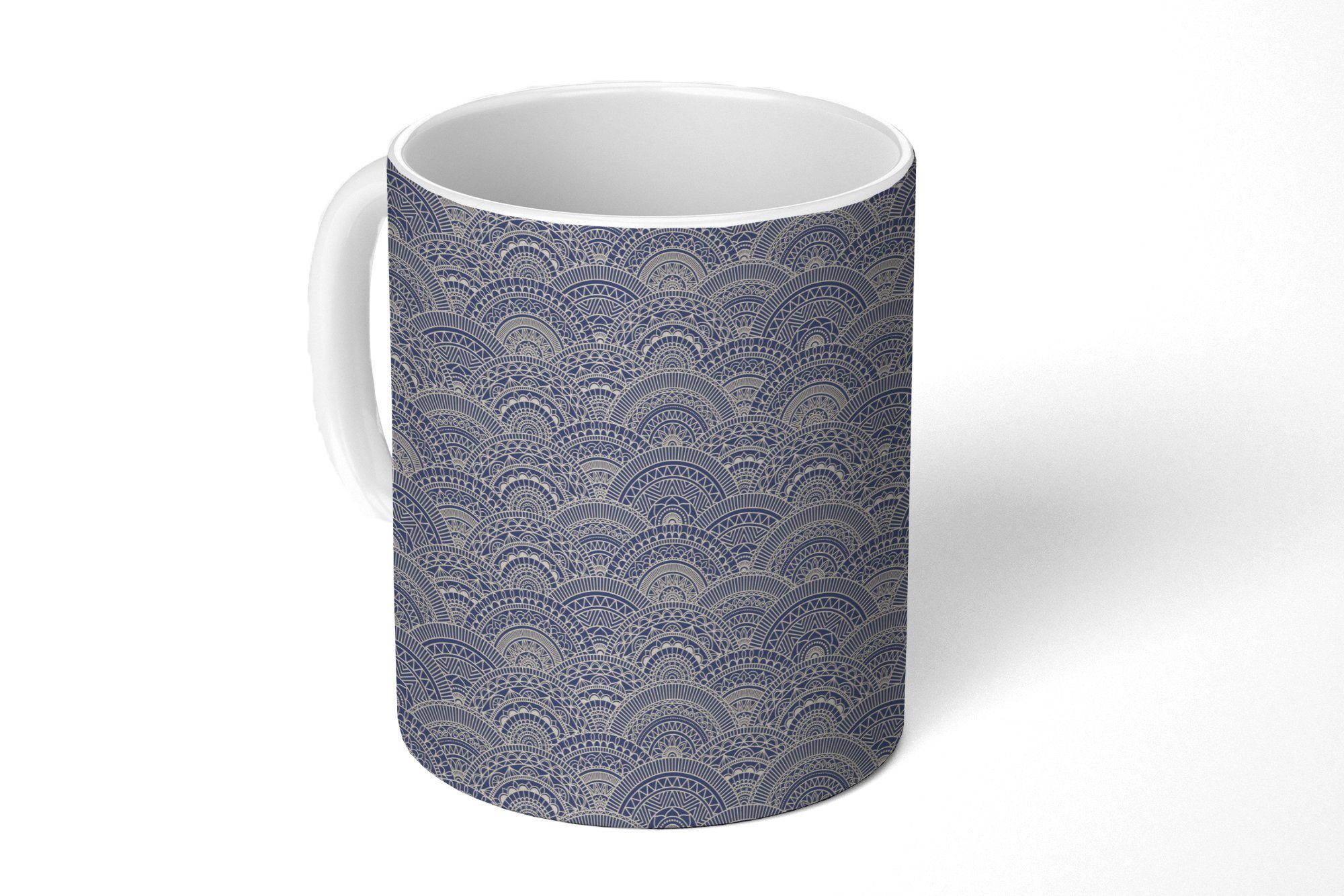 MuchoWow Tasse Mandala - Muster - Vintage - Abstrakt - Japanisch, Keramik, Kaffeetassen, Teetasse, Becher, Teetasse, Geschenk