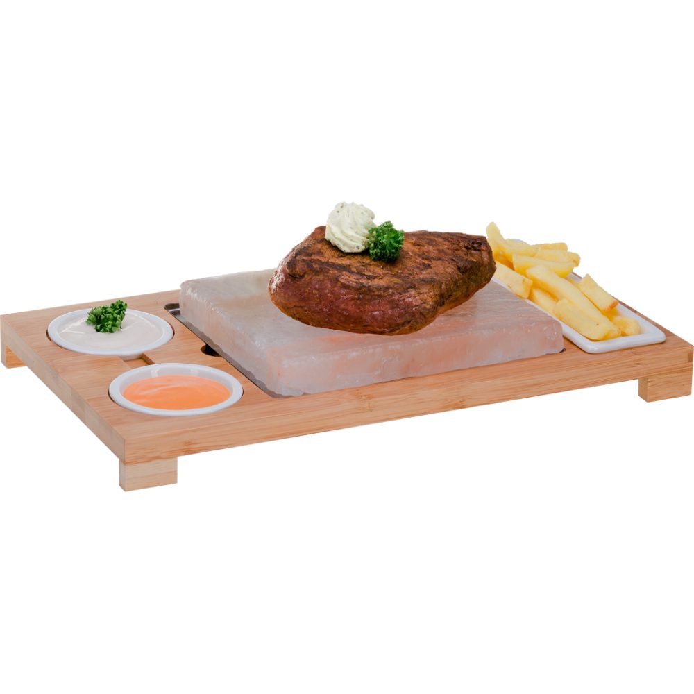 Nouvel Besteck-Set Hot Stone Himalaya Salz «Olivenboot» - 6-teilig inkl.Salzstein