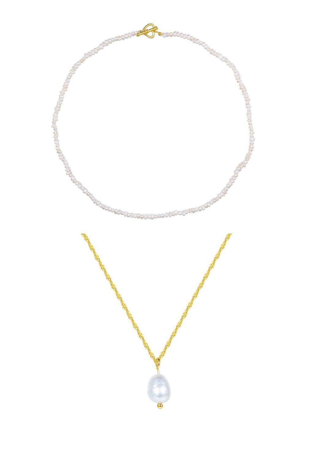 Hey Happiness Perlenketten-Set 2er Layer 925 günstig online kaufen