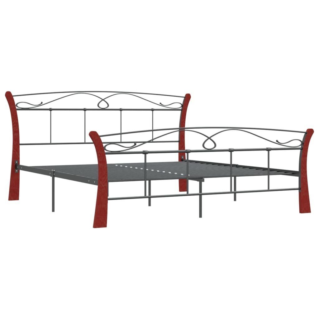 vidaXL Bett Bettgestell Schwarz Metall 140x200 günstig online kaufen