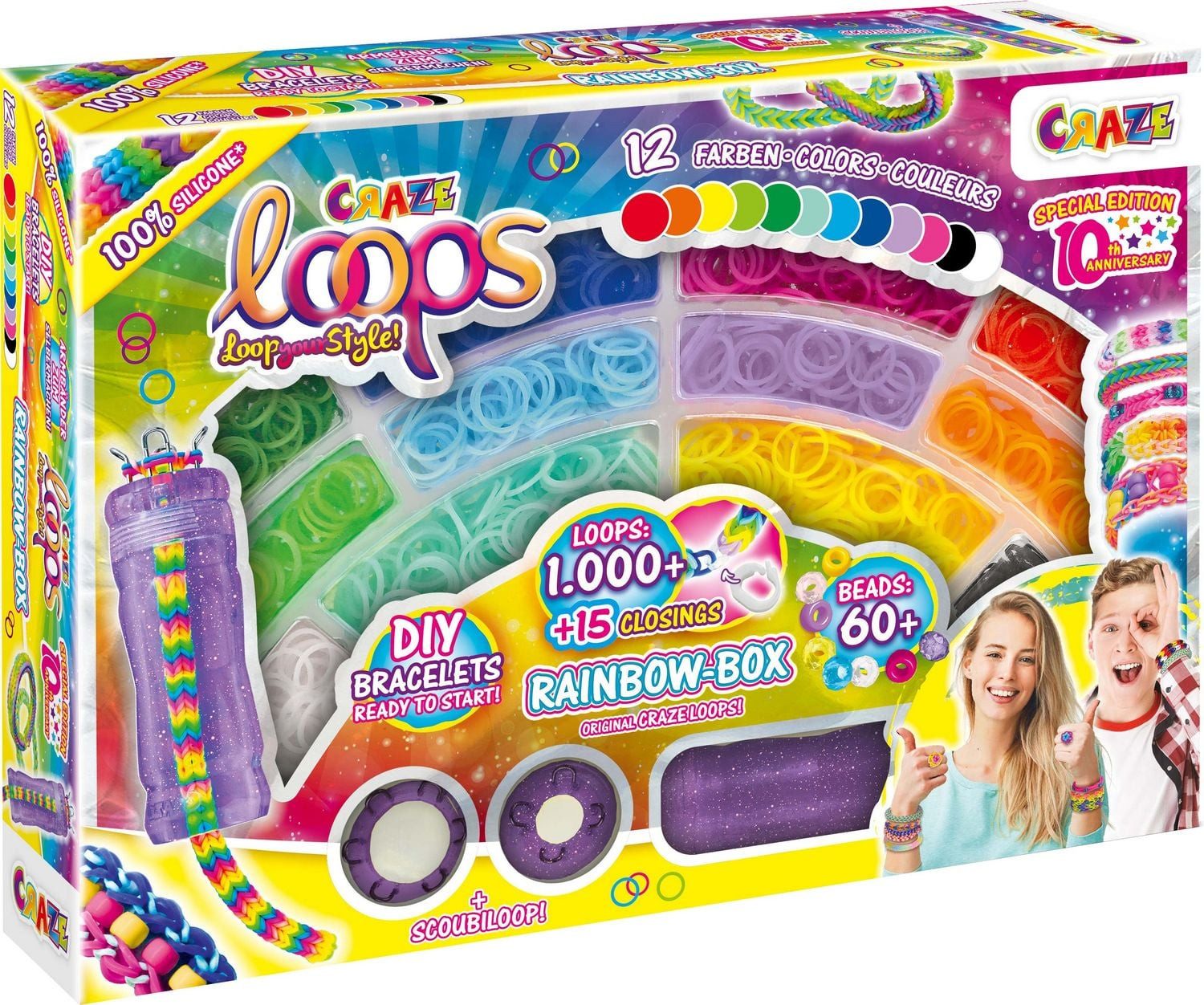 CRAZE Spiel LOOPS Rainbow Box