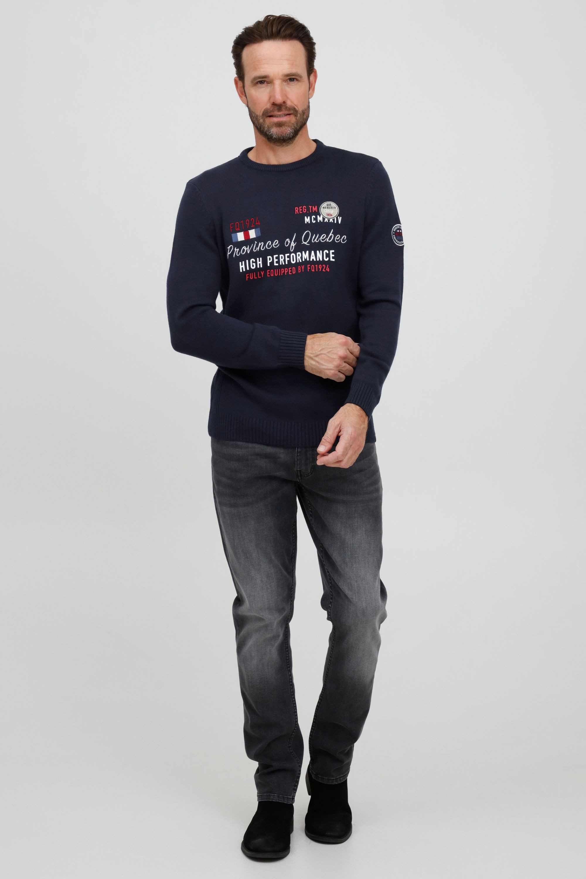 FQ1924 Strickpullover FQErlo Strickpullover mit Rundhalsausschnitt günstig online kaufen