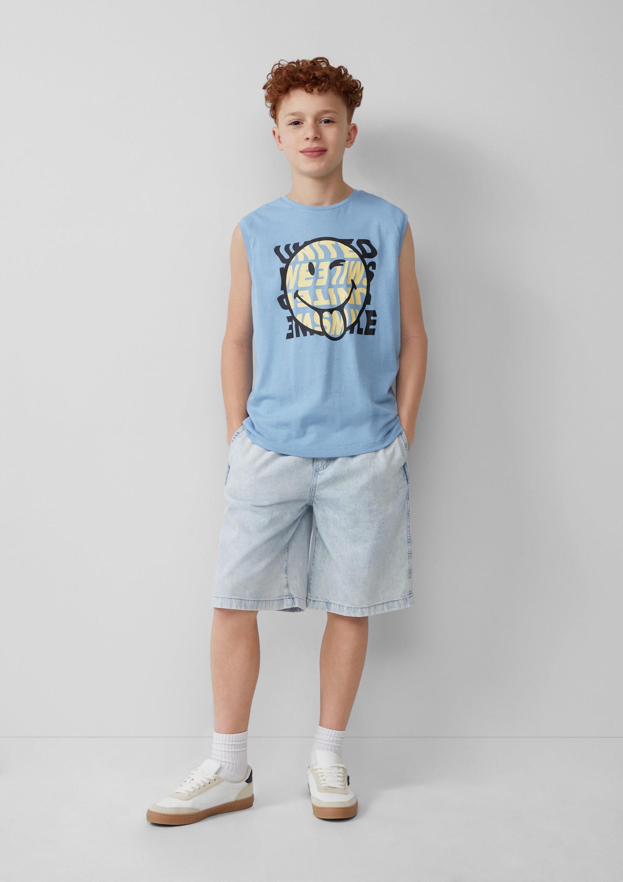 s.Oliver Jeansshorts Jeans-Hose Bermuda-Jeans / Loose Fit / Low Rise / Wide Leg