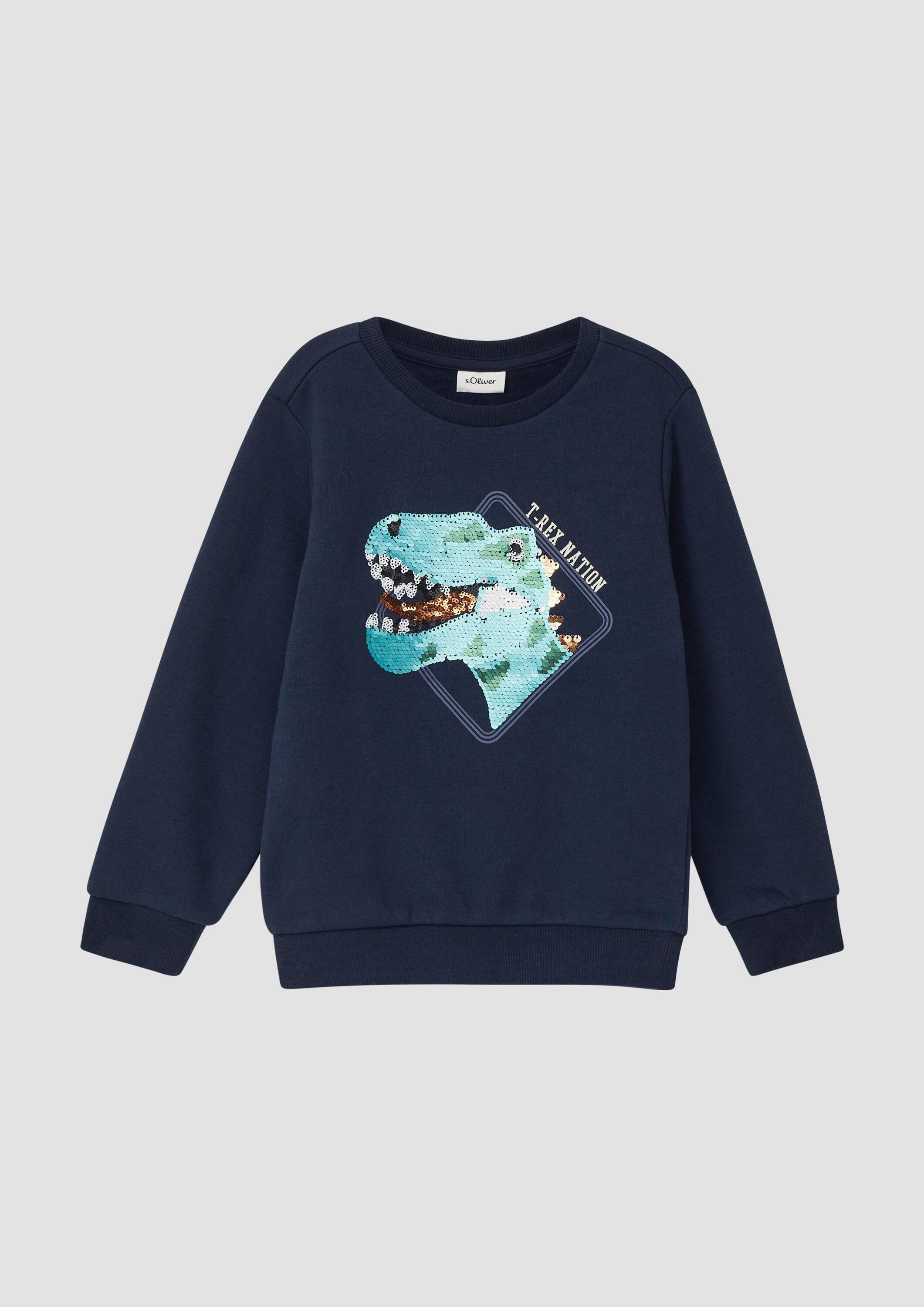s.Oliver Sweatshirt Sweatshirt Sweatshirt mit Wendepailletten mit kuschelig günstig online kaufen