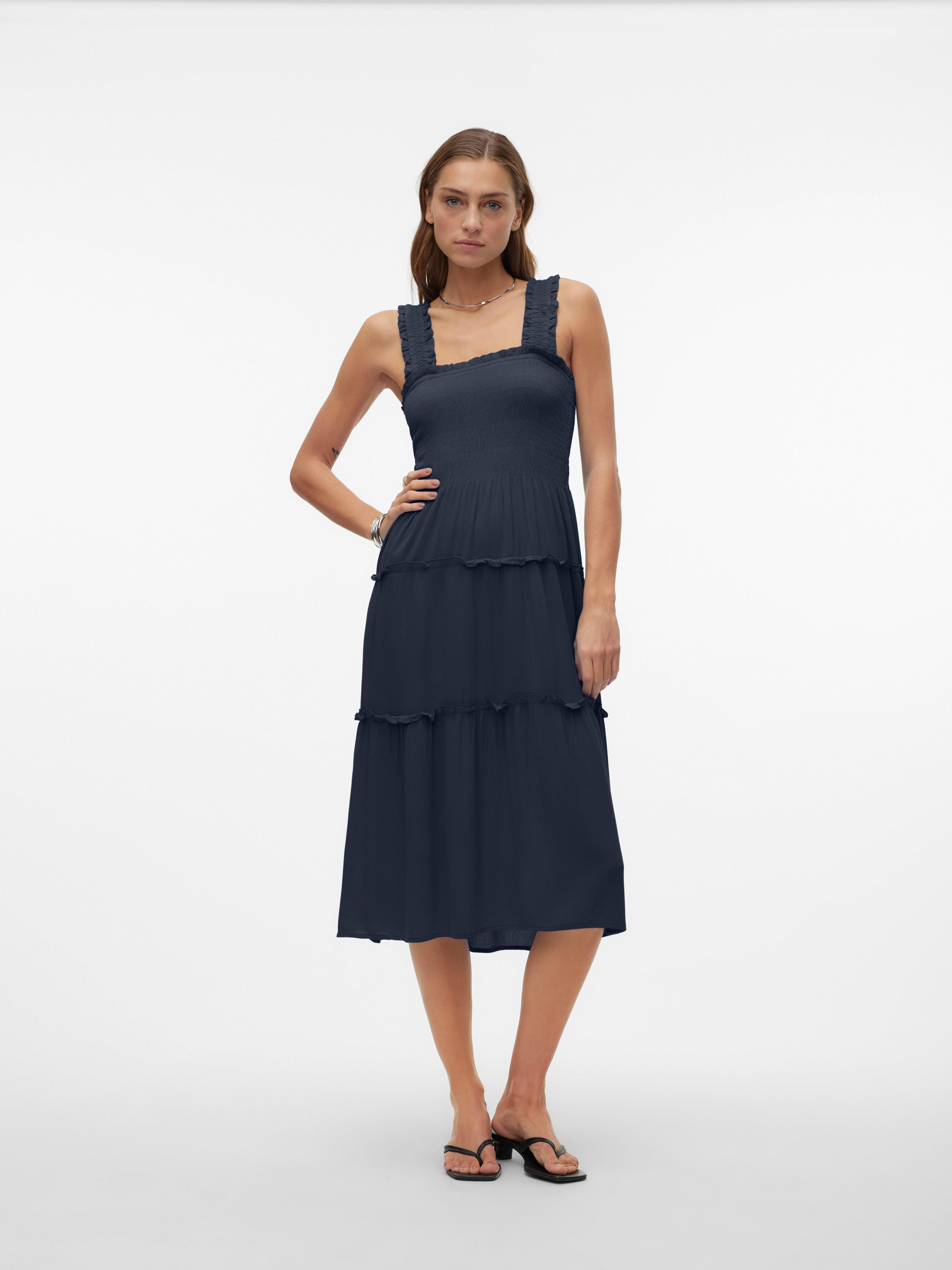 Sommerkleid VMMENNY SL SMOCK CALF DRESS WVN GA