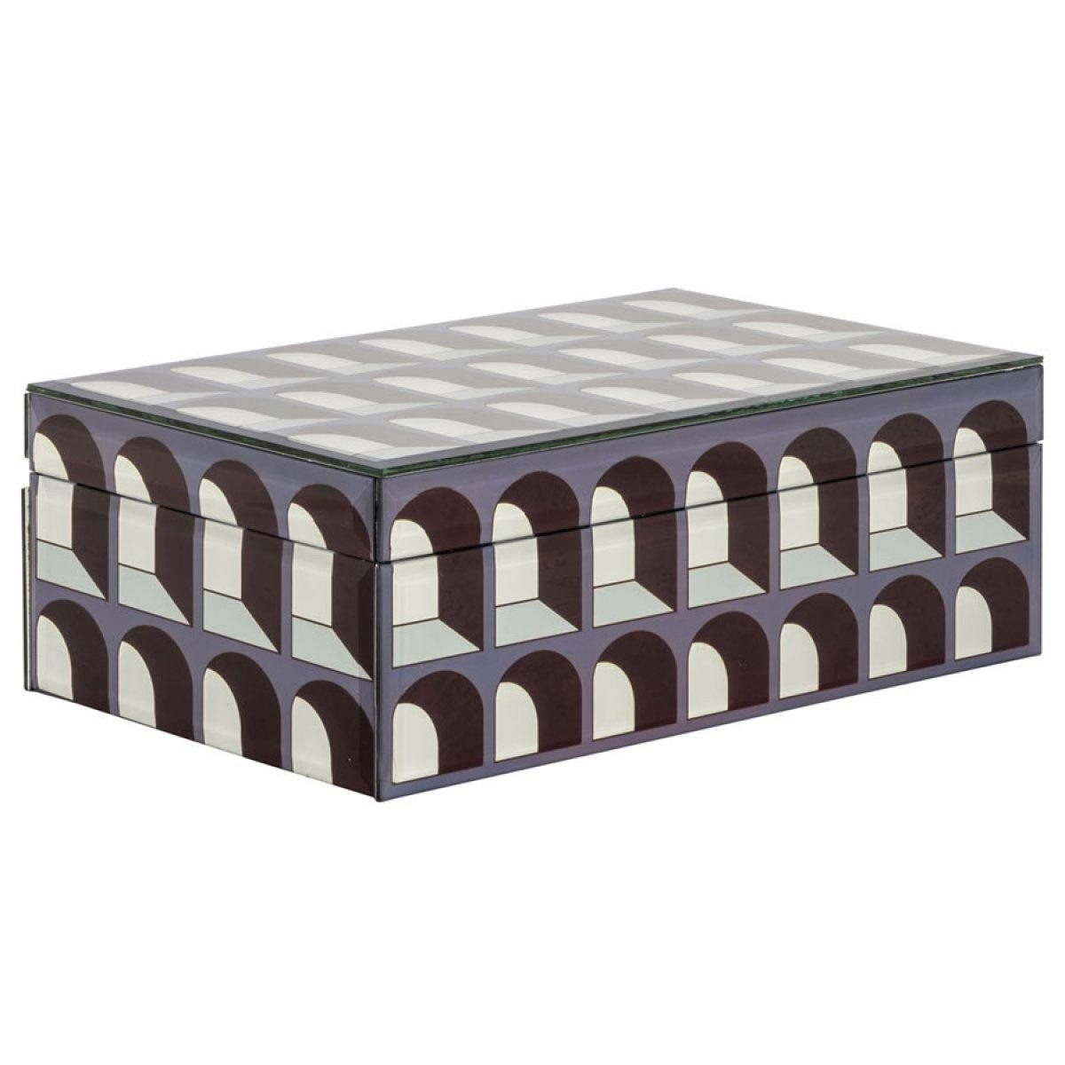 Richmond Interiors Schmuckablage Interiors Aufbewahrungsbox Vaya Schwarz Grau (18x28cm)