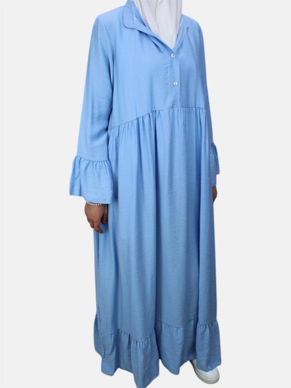 Aymasal Sommerkleid Abaya langarm Damen Hemdkleid günstig online kaufen