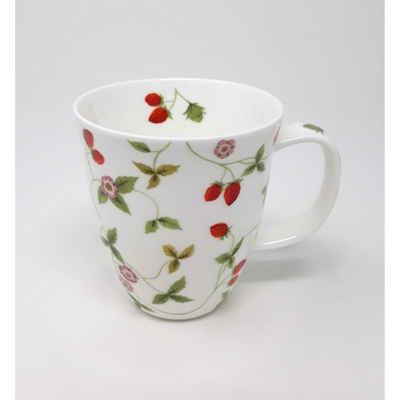 TeaLogic Tasse erdbeeren, Porzellan, Weiß L:13cm H:11cm D:9cm Porzellan