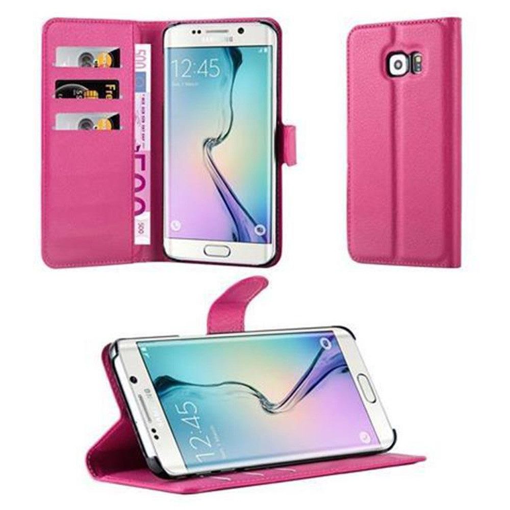 Cadorabo Handyhülle für Samsung Galaxy S6 EDGE Hülle Samsung Galaxy S6 EDGE, Hülle Schutzhülle mit Standfunktion, Kartenfach und Magnetverschluss