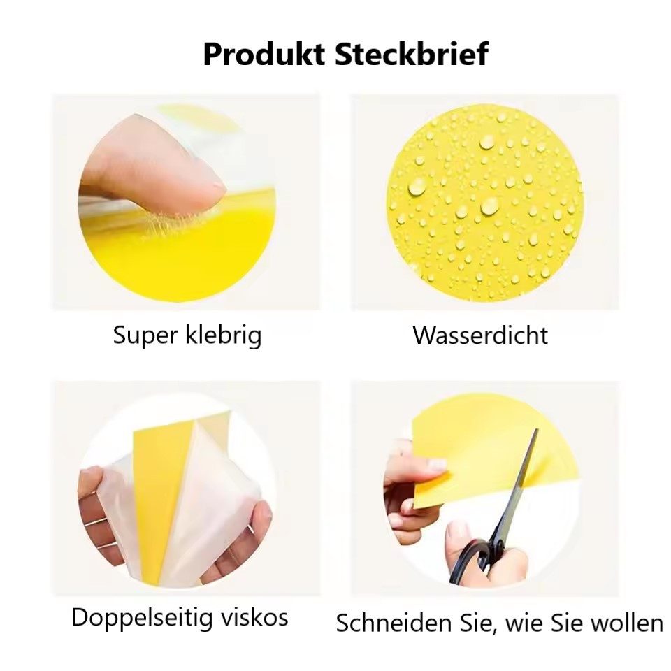 Montegoni Gartenpflege-Set 10er-Set Fruchtfliegen- & Insektenfallen (10x20cm) – Für Haus & Garten, Hochwirksame Klebefläche, Wetterfest & langlebig – Bild 5 von 5