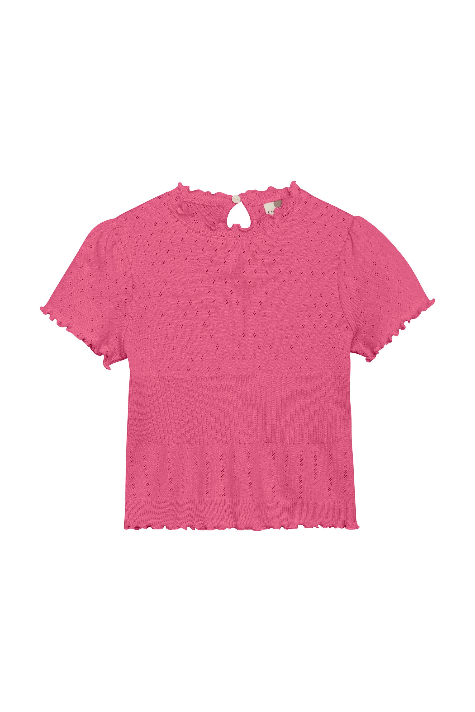 EN FANT Rundhalsshirt ENT-shirt SS Pointelle Niedliches Shirt