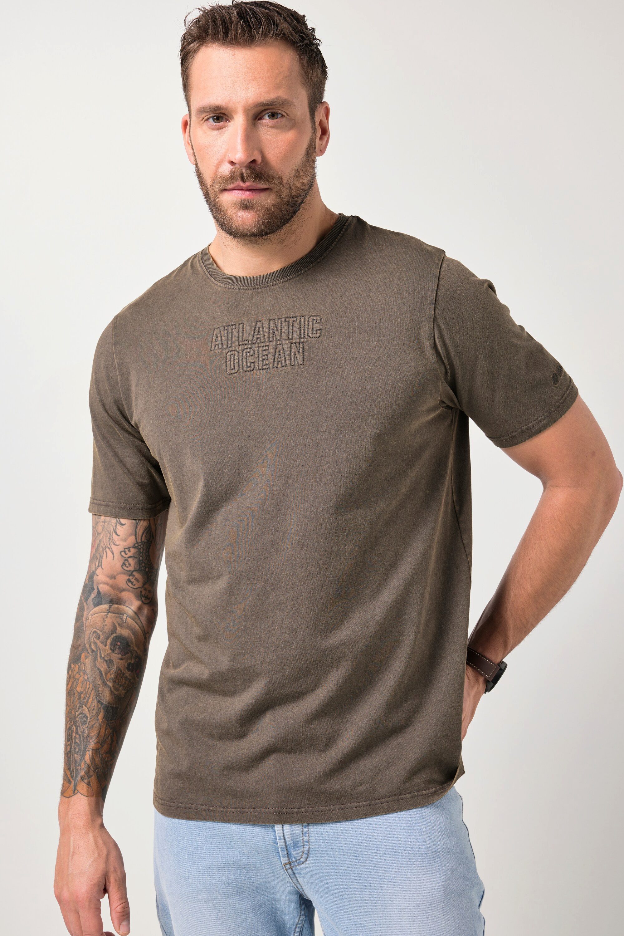T-Shirt T-Shirt FLEXNAMIC® Halbarm Vintage Look Badges