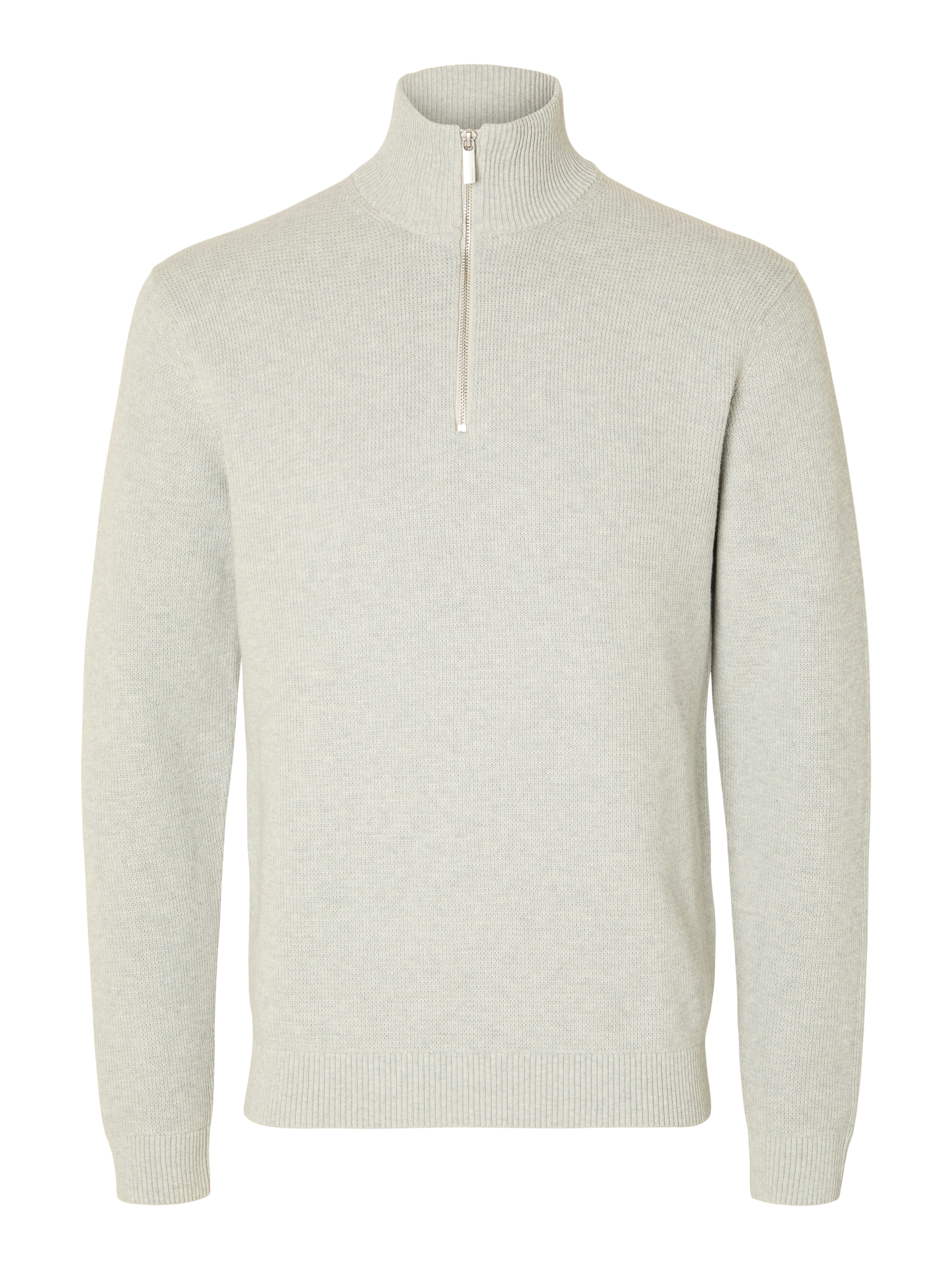 Selected Troyer SLHDANE LS KNIT STRUCTURE HALF ZIP NOOS Baumwolle, regular günstig online kaufen