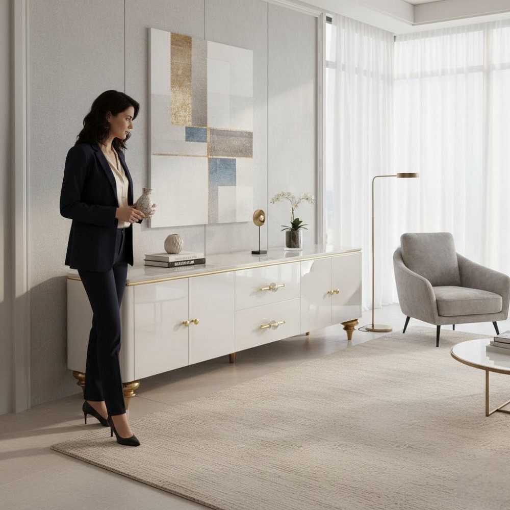 JVmoebel Sideboard Wohnzimmer Konsole & Kommode – Modernes Sideboard & Wandtisch Sofort (1 St)