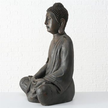 BOLTZE Buddhafigur, 100 cm, aus Kunstharz, in Braun
