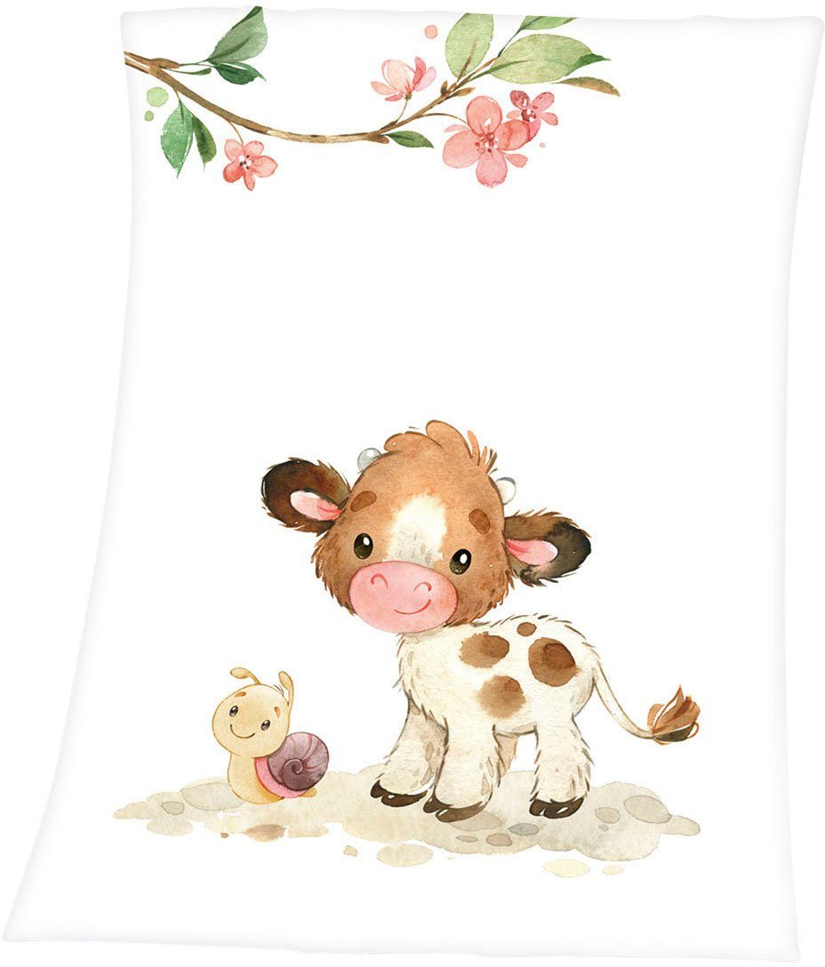 Babydecke Süsses Kälbchen, Baby Best, liebevolles Motiv günstig online kaufen