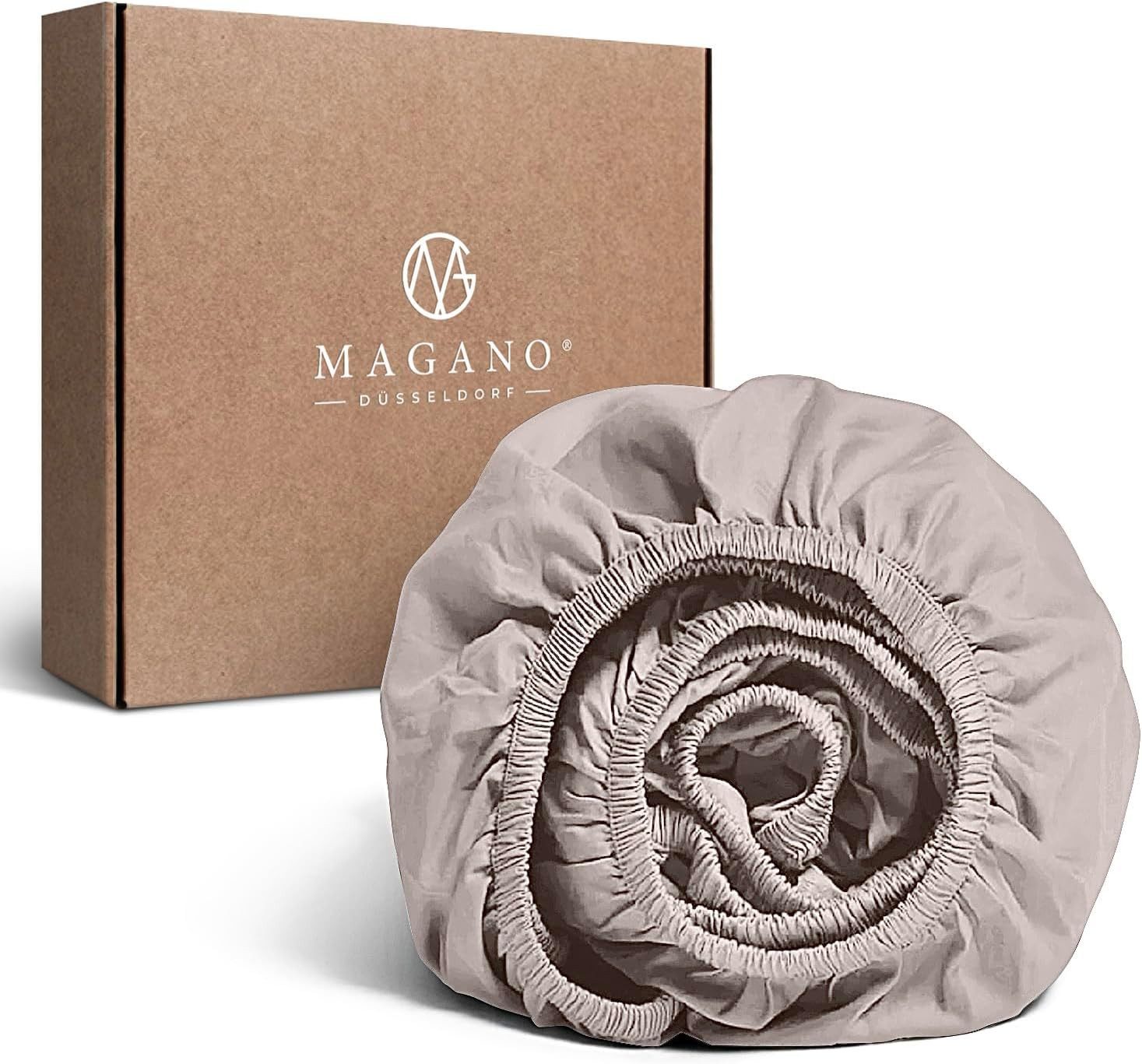 MAGANO Spannbettlaken Bambus & Baumwolle Satin, Luxus Bettlaken, Gummizug: günstig online kaufen