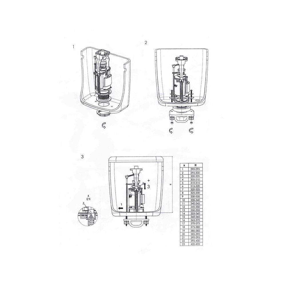 Belvit Spülkasten BV-SV1001, nicht_zutreffend, 1 St., Belvit WC Spülventil 1/2" Anschluss unten Verchromt