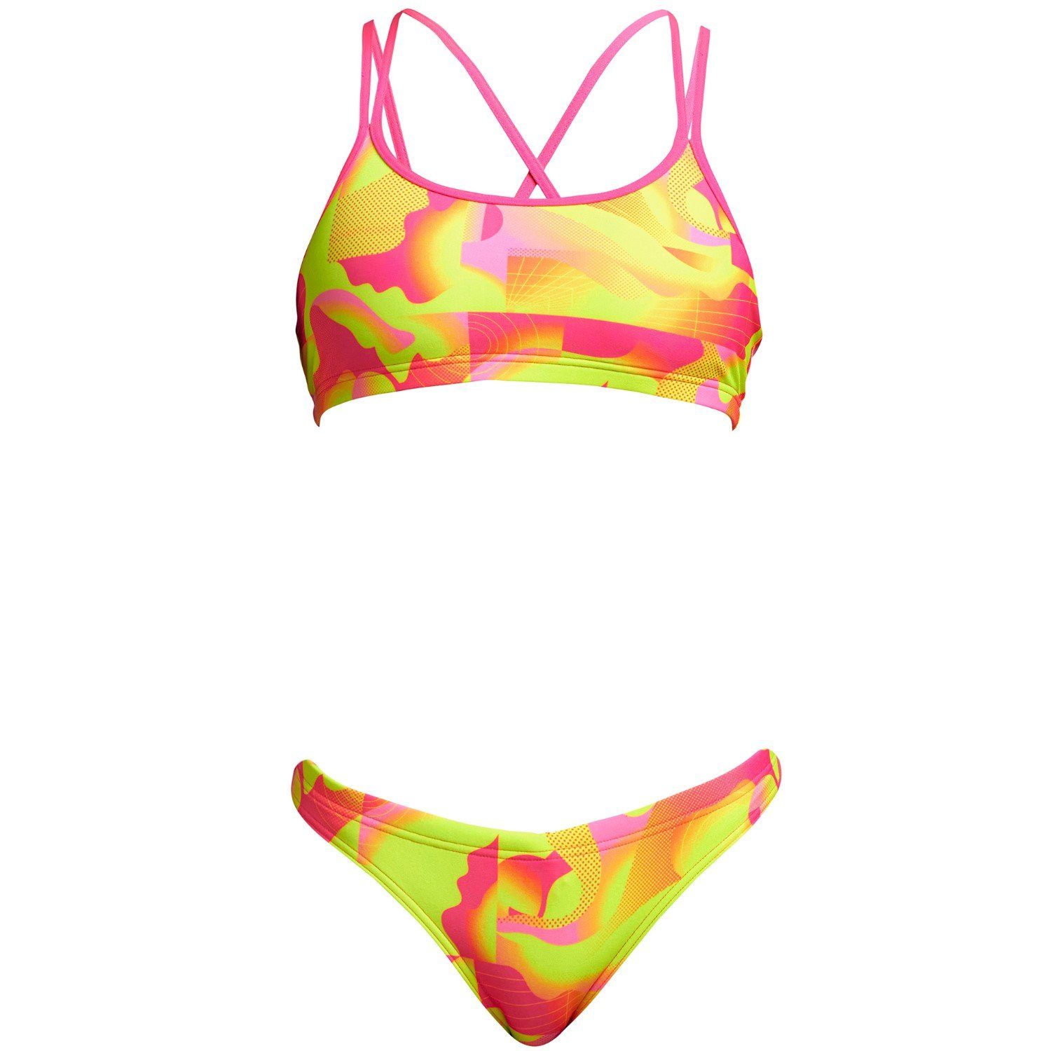 Mädchen Pinged Set chlorbeständig Funkita Tankini Bikini Pink