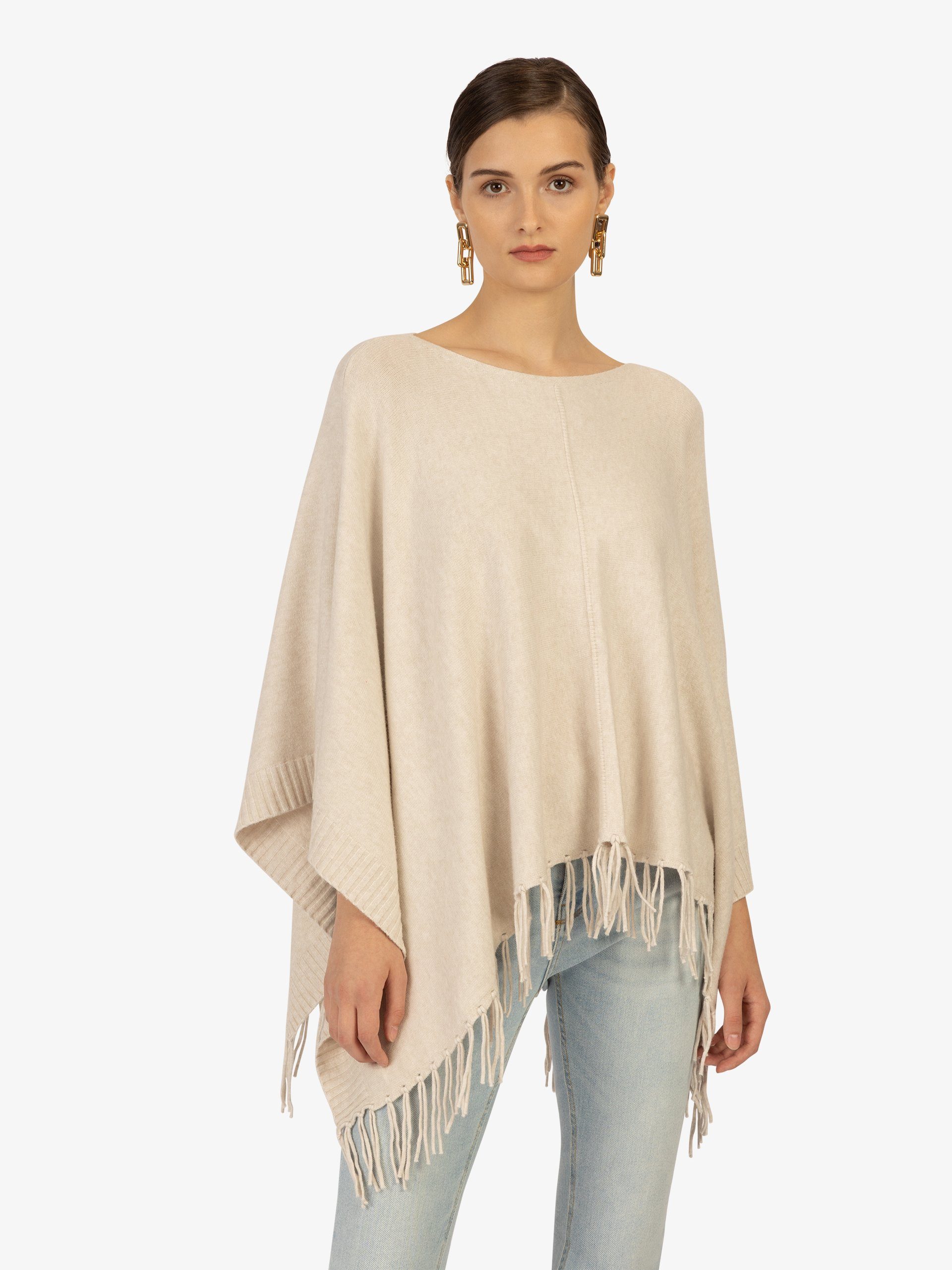 Kraimod Poncho mit Eye catching und Allover-Design