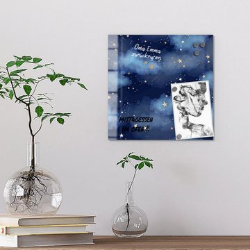 DEQORI Magnettafel 'Sternenhimmel und Wolken', Whiteboard Pinnwand beschreibbar