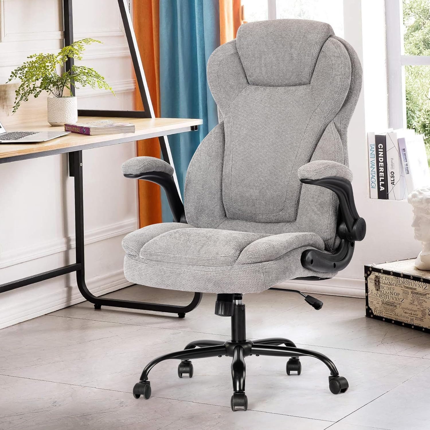 FANTASYLAB Bürostuhl Chefsessel mit hoher Rückenlehne und extra breitem Sit günstig online kaufen