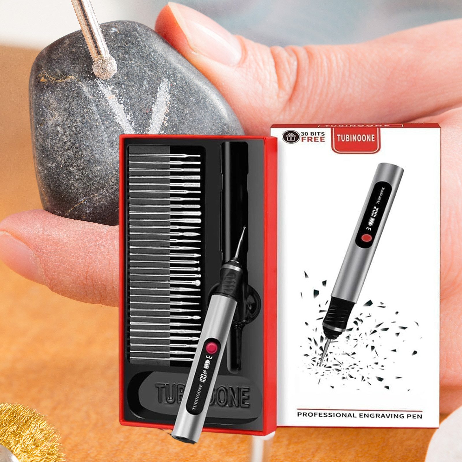 OKWISH Graviergerät Kabelloser Gravurstift elektrischer Schnitzstift Rotati günstig online kaufen