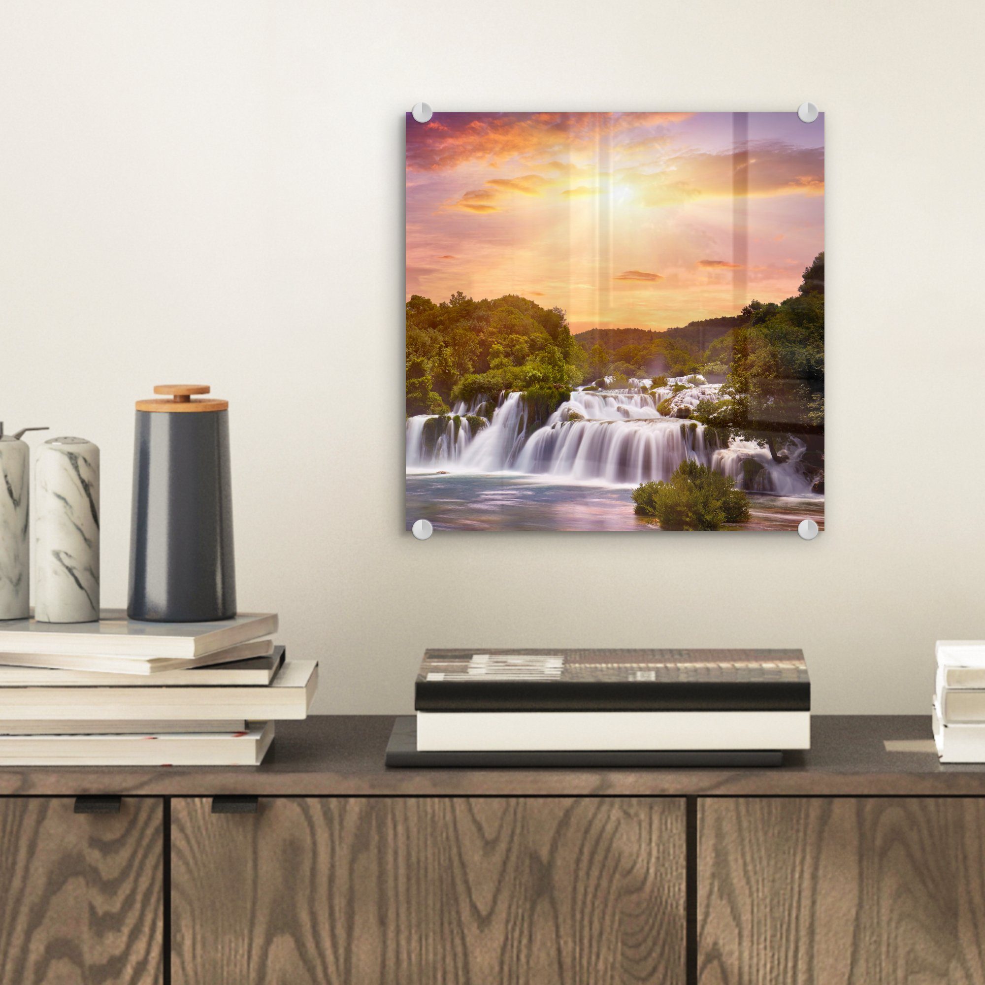 MuchoWow Acrylglasbild Wasserfall - Landschaft - günstig online kaufen