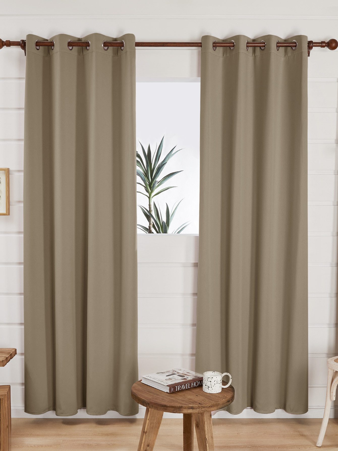 Deconovo Verdunkelungsvorhang Gardinen mit Ösen Blickdichte Vorhang Kältesc günstig online kaufen