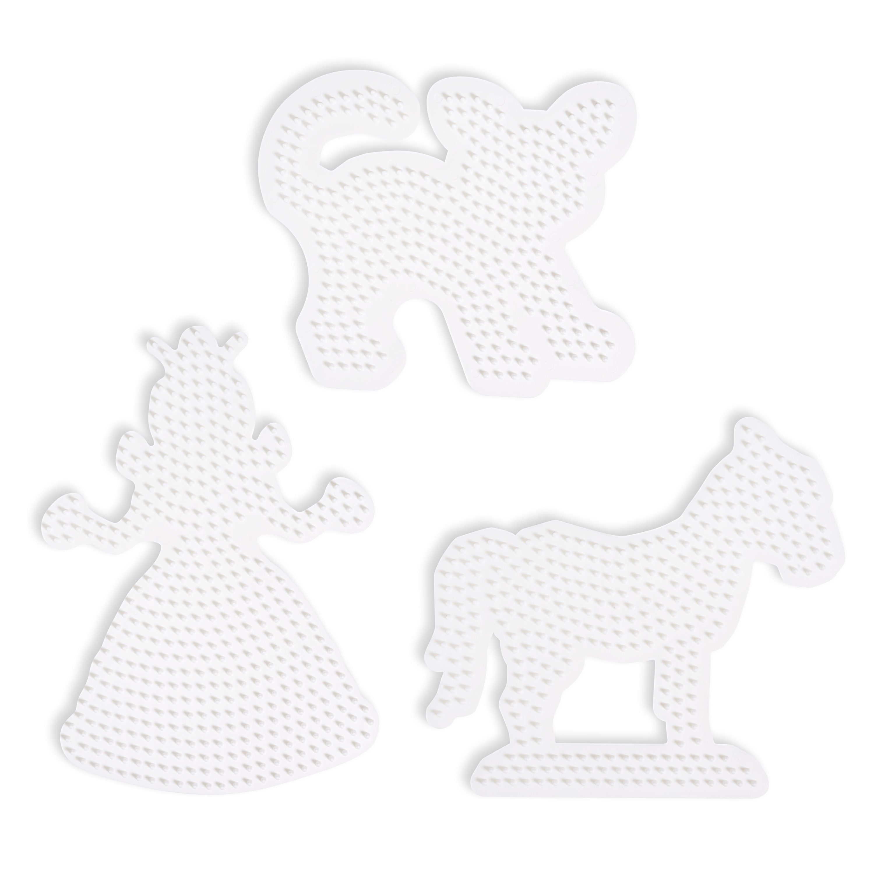 Hama Perlen Bügelperlen Stiftlatten Delfin, Kroko und Flusspferd, 3 Stück