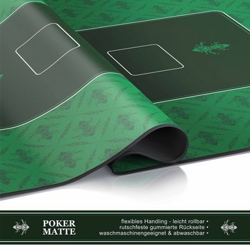 CSL Spieltisch, XXL Pokermatte 100x60cm, Tischauflage für Poker, Pokertisch Auflage