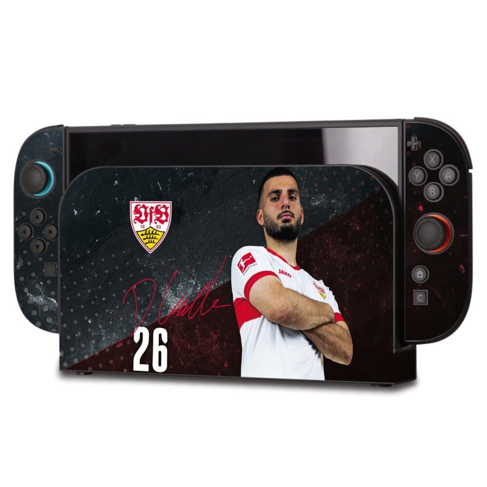 DeinDesign Konsolen-Cover VfB Stuttgart Deniz Undav Offizielles Lizenzprodukt Deniz Undav 24/25, Nintendo Switch 2 Skin Aufkleber Sticker Folie